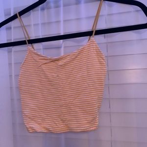yellow stripped  pacsun tank